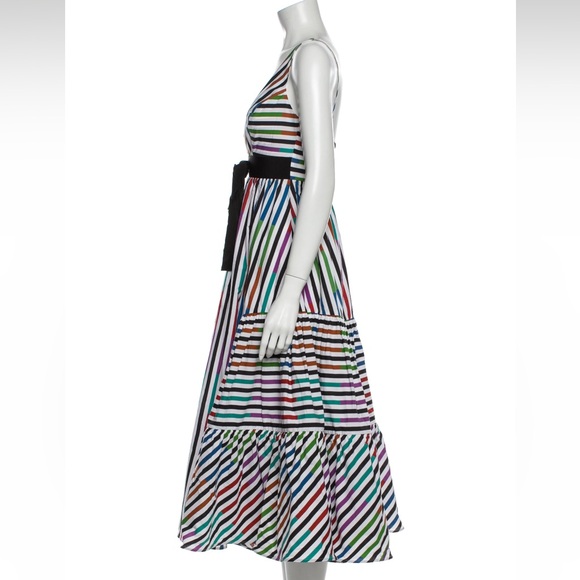 Silvia Tcherassi Catalina del Mar Sangria Striped Cotton Midi Dress 💖💖💖 - Picture 6 of 8